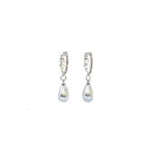 Huggie Hoop Pearl Earrings