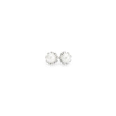 14mm Pearl Rosette Post Earrings