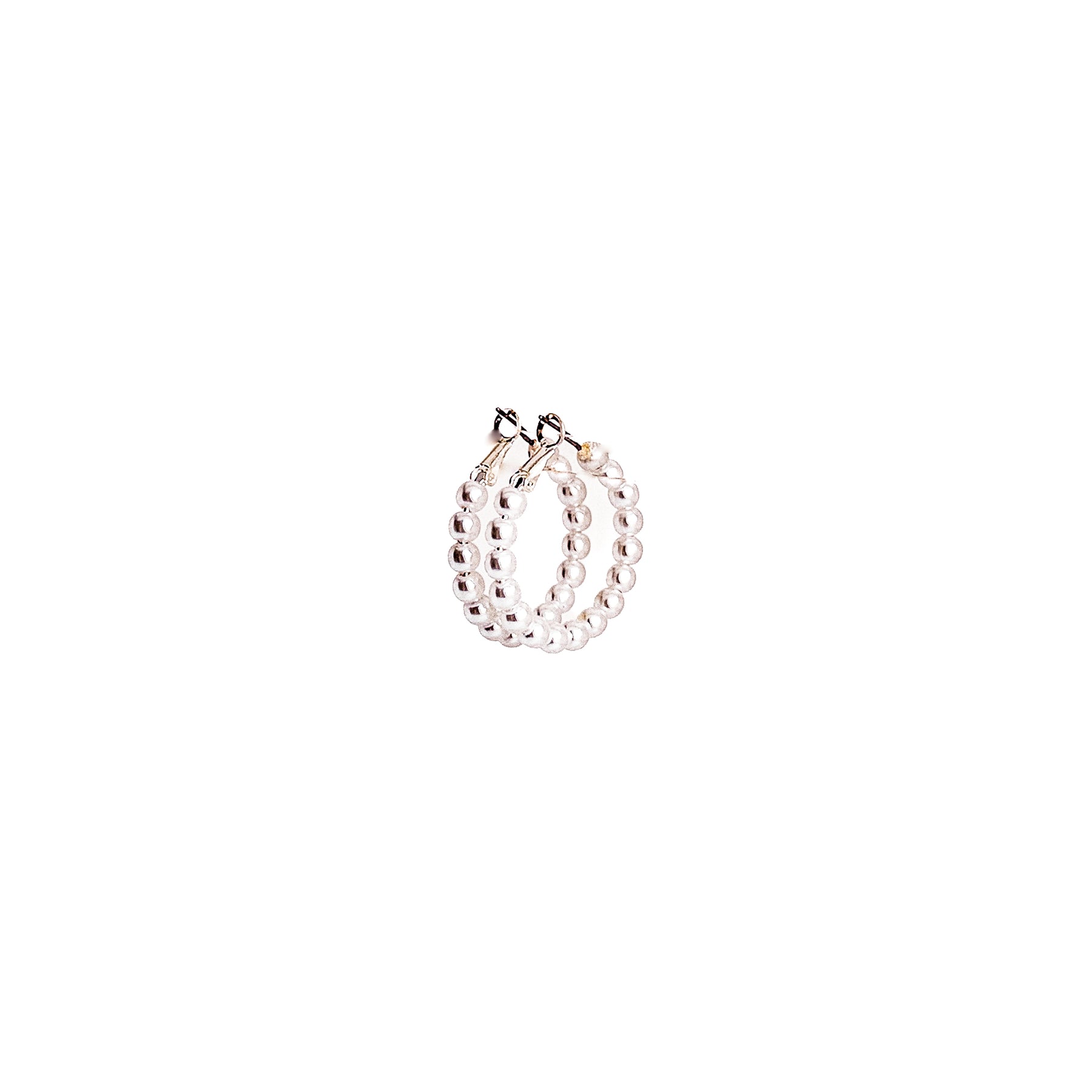 Pearl Infinity Hoop Earrings