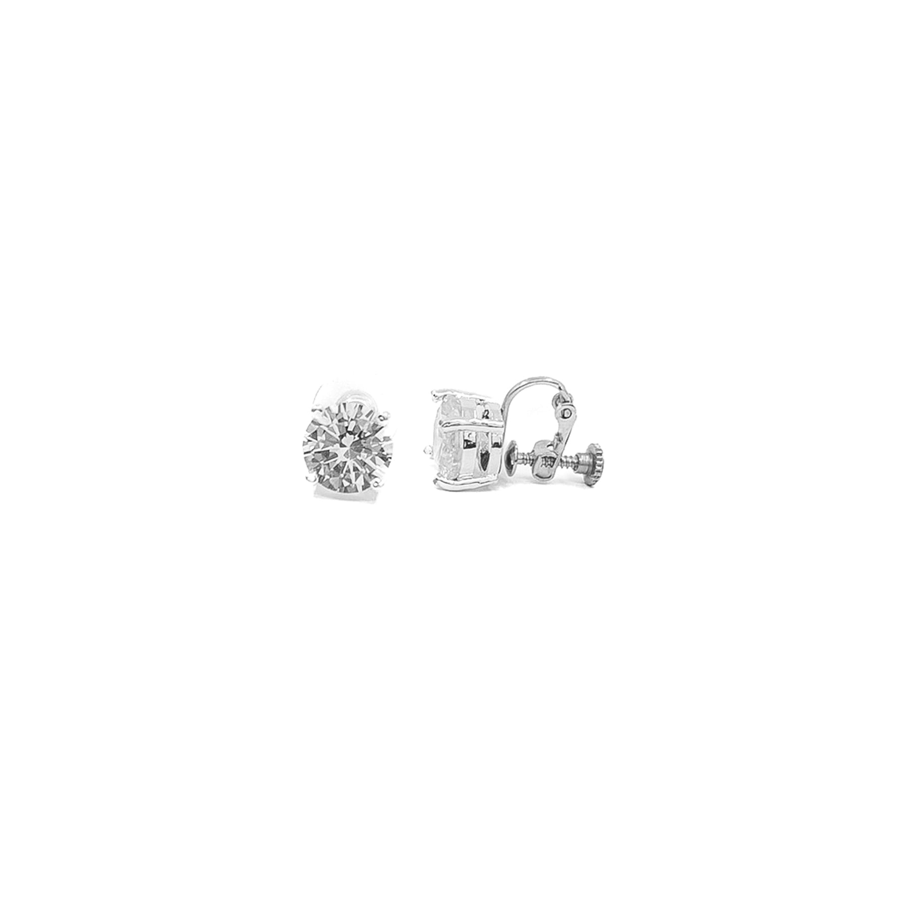 10mm Cubic Zirconia Solitaire Earrings
