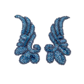 Velcro Sequin Wing Appliques pair