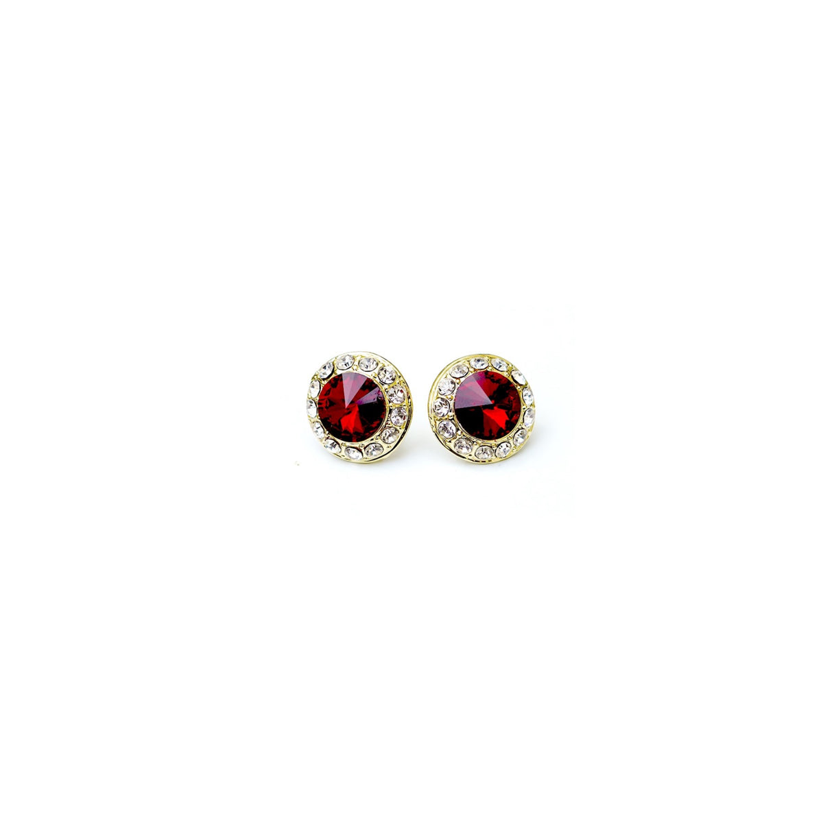 18mm Celestial Button Color Earrings - Gold Plate