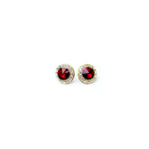 18mm Celestial Button Color Earrings - Gold Plate