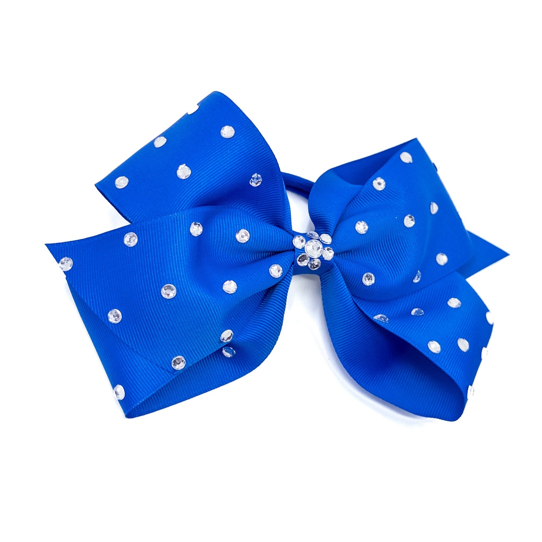 8" Rhinestone Studded Grosgrain Hair Bows