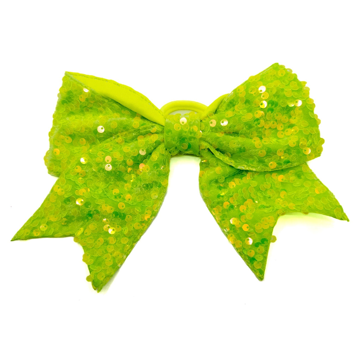 8" Neon Sparkle Sequin Hair Bows