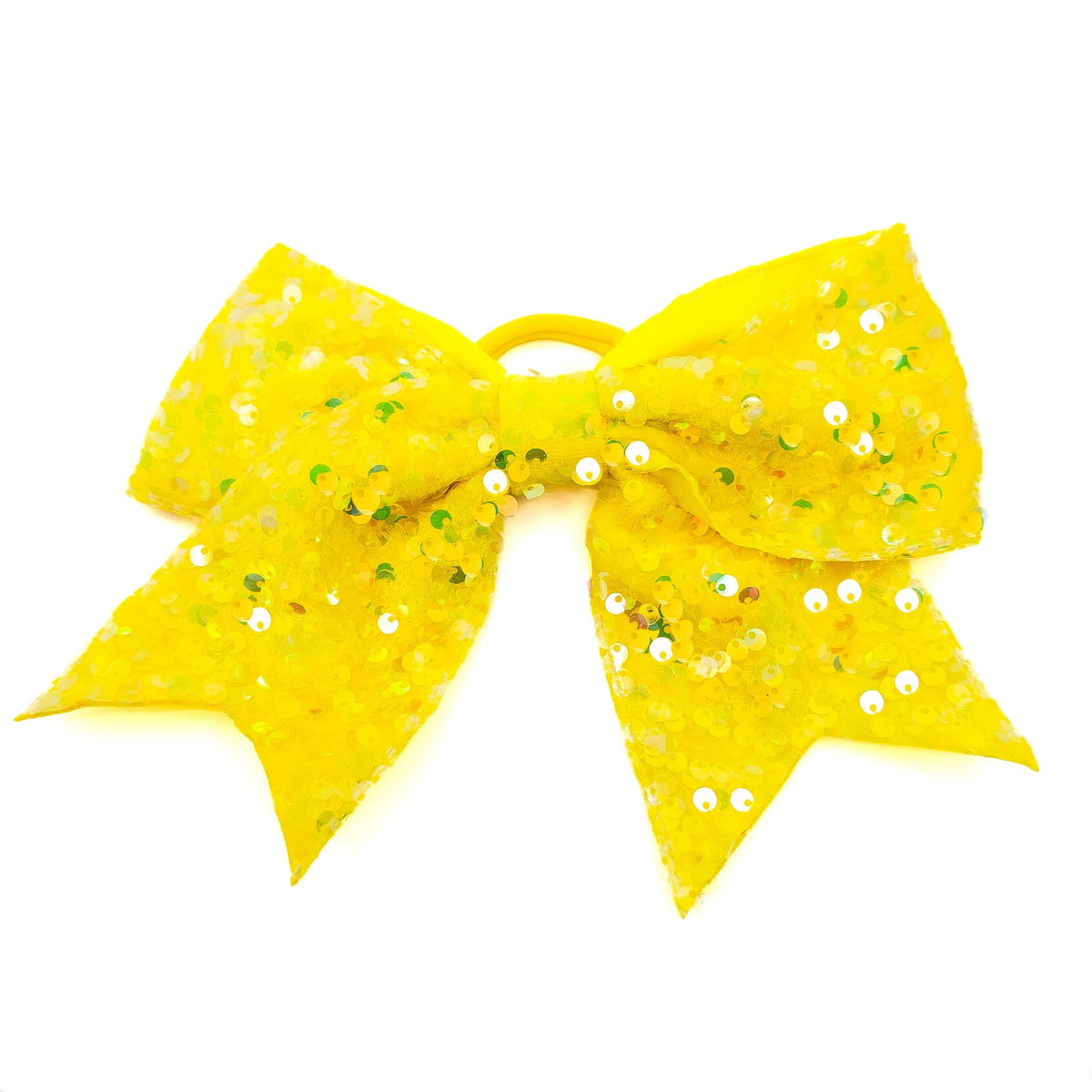 8" Neon Sparkle Sequin Hair Bows