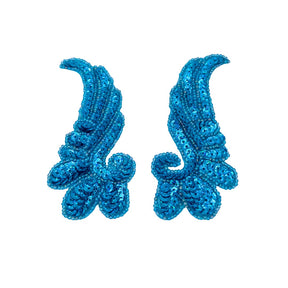 Velcro Sequin Wing Appliques pair