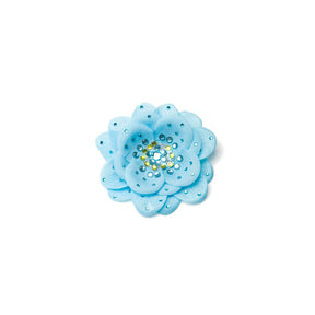Crystal-Embellished Silk Flower Pinch Clip
