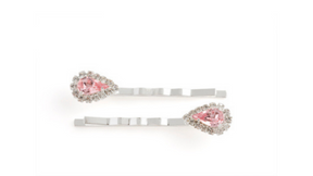 Pear Rhinestone Bobby Pin Sets